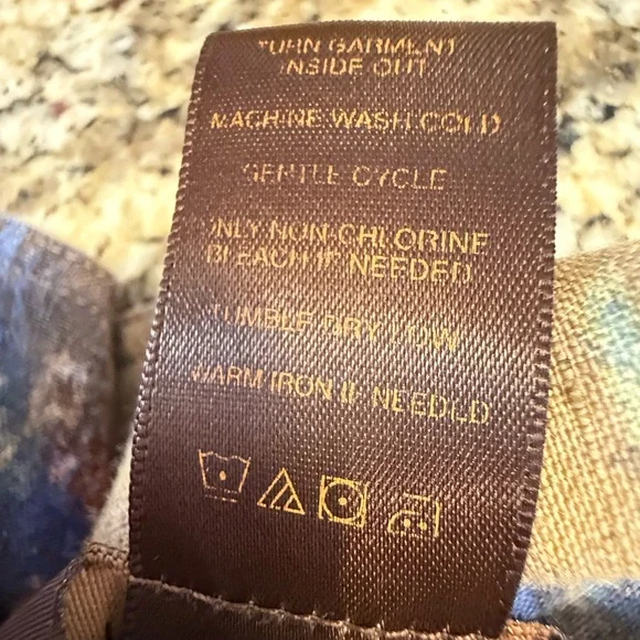 Multiples linen button up jacket abstract multicolored Plus Size 0X - Picture 7 of 11